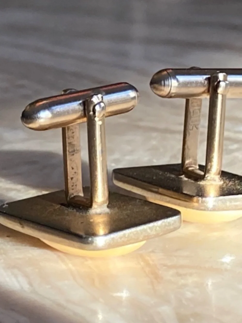 Vintage Swank Monogram F Cufflinks & Tie Bar Set